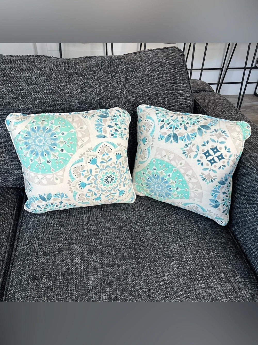 Set of Outdoor Throw Pillows 15”x15”